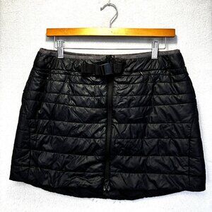 Swix Quilted Puffer Skirt Womens Medium Black Insulated Zip Up Ski Snow Outdoor